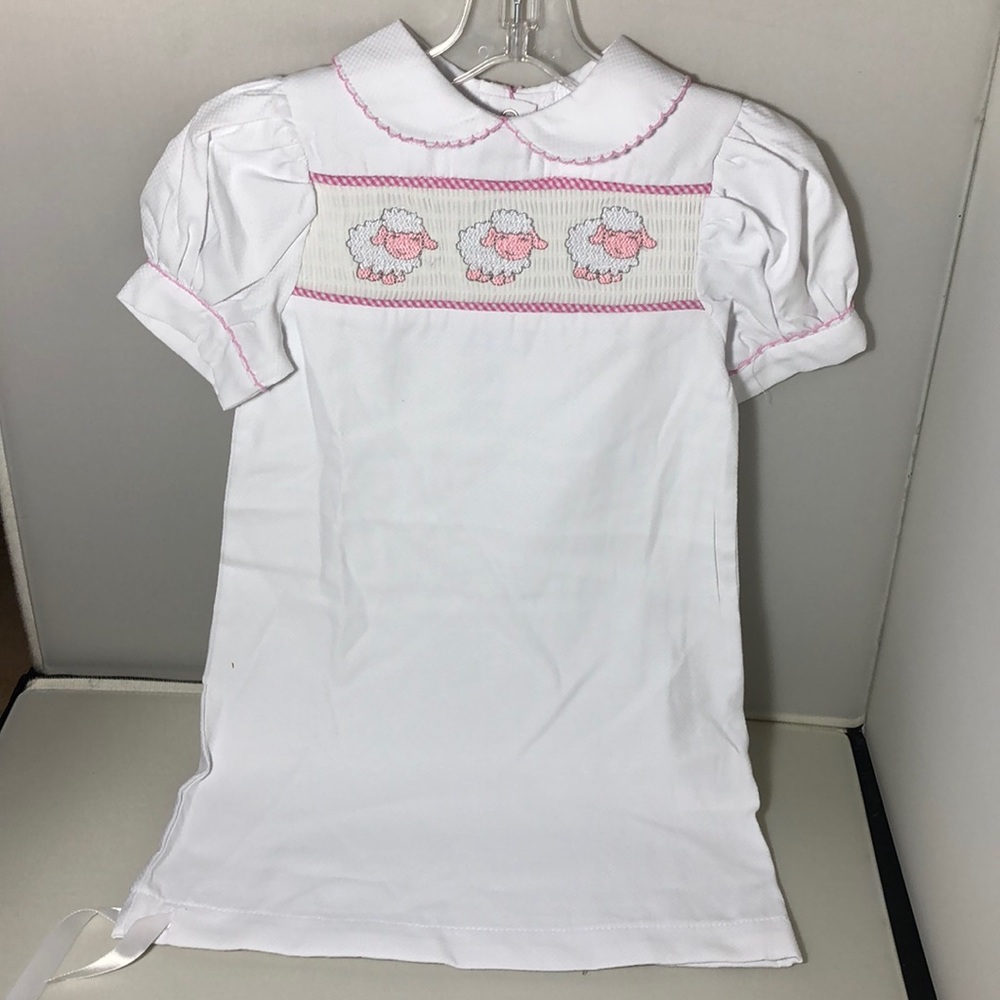 Pink Lamb Smocked Gown